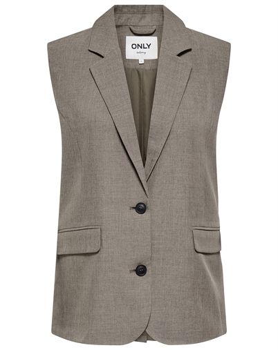 Only - ONLLinda Oversize Waistcoat - Major Brown/ Melange